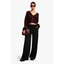 Pantalon Tissé Décontracté À Taille À Cordon De Serrage - Noir - 34, Noir