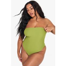 Maillot De Bain Bandeau "Plus" - Vert Olive - 54, Vert Olive