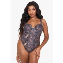 "Plus" Maillot De Bain À Armatures Imprimé Serpent - 48, Serpent
