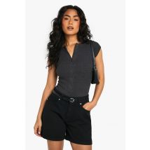 Short Boyfriend En Denim - Noir - 34, Noir