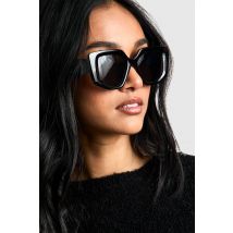 Lunettes De Soleil Surdimensionnées À Monture Noire - One Size, Noir