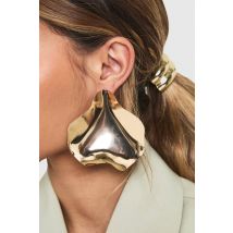 Boucles D'Oreilles Pétale Statement Surdimensionnées - Jaune Or - One Size, Jaune Or