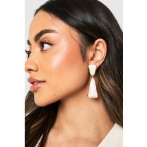 Boucles D'Oreilles Pendantes À Détails Nacrés - Pearl - One Size, Pearl