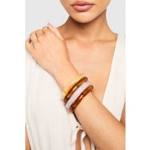 Bracelet En Résine Marbrée 4 Pièces - Multicolore - One Size, Multicolore