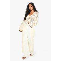 Crochet Maxi Cardigan - Blanc Cassé - S, Blanc Cassé