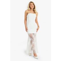 boohoo Femmes Robe Maxi en Dentelle Structuree Premium | Blanc | Taille: 46