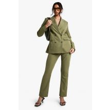 boohoo Femmes Pantalon Tailleur Slim a Jambe Droite | Kaki | Taille: 36