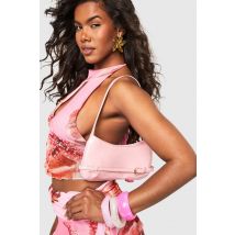 boohoo Femmes Sac a Bandouliere avec Detail Boucle en Vinyle | Rose bebe