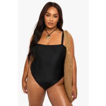 boohoo Femmes Maillot de Bain a Col Carre Plus | Noir | Taille: 56