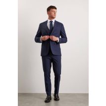 Mens Navy Marl Tailored Fit Suit Jacket