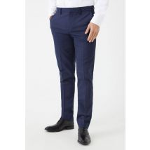 Mens Navy Marl Slim Fit Suit Trousers