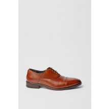 Mens Tan Leather Smart Oxford Toe Cap Shoes