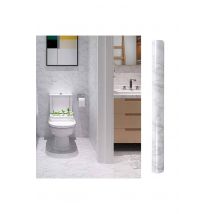 Living and Home Self-adhesive White Marble Wallpaper for Furniture Renovation