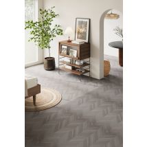 Living and Home 36Pcs Self-Adhesive PVC Chevron Flooring Planks in Taupe