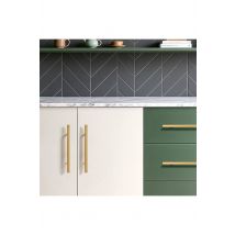 Living and Home 10pcs Stainless Steel T-shaped Cupboard Handles Cabinet Pulls 128mm Hole Centers in Gold