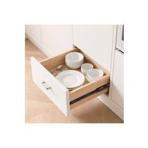 Living and Home 1 Pair of 20in 3-Fold Soft-Close Ball Bearing Drawer Slides in Black