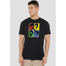 Bruce Lee Enter Color Block T-Shirt, Black | Size: large