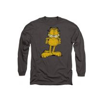 Garfield Big Ol Cat Long Sleeve T-Shirt, Charcoal | Size: large