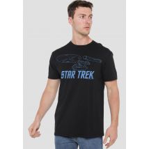 Star Trek Enterprise Outline T-Shirt, Black | Size: 4X-Large