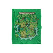 Teenage Mutant Ninja Turtles TMNT Group Retro Silky Touch Super Soft Throw Blanket 152 X 127 cm in White