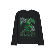 Marvel Doctor Doom Ruler Of Latveria Long Sleeve T-Shirt, Black | Size: Small