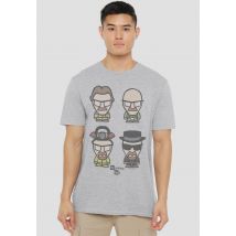 Breaking Bad Faces Of Walt T-Shirt, Athletic Heather in Grey | Size: 2X-large