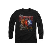 Stranger Things - Season Four Jim Hopper Homage Long Sleeve T-Shirt in Black | Size: Medium