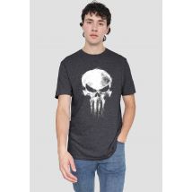 Marvel Daredevil Born Again Skull The Punisher Returns T-Shirt, Dark Heather in Grey | Size: Medium