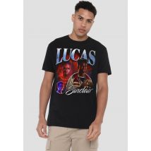 Stranger Things Lucas Homage T-Shirt, Black | Size: X-Large