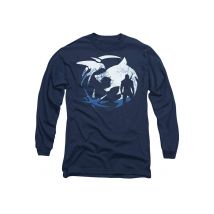 The Witcher - Logo Silhouette Long Sleeve T-Shirt, Navy | Size: large