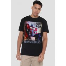 Transformers Hasbro Optimus Prime Comic Cover T-Shirt, Black | Size: Small