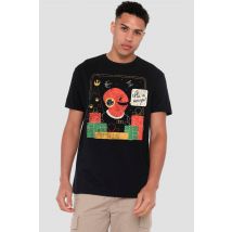 Star Wars Retro Christmas Admiral Ackbar Wrap Trap T-Shirt, Black | Size: Small