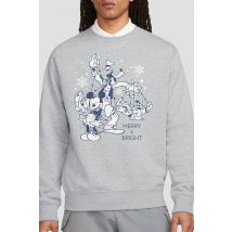 Disney Mickey Mouse Vintage Merry, Bright And Tied Up In Lights Sweatshirt in Light Grey | Size: Small