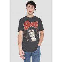 David Bowie Space Oddity-Adult Heather, Black in Charcoal | Size: 3X-Large