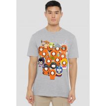 South Park Many Faces Of Kenny Unisex T-Shirt, Athletic Heather in Grey | Size: large