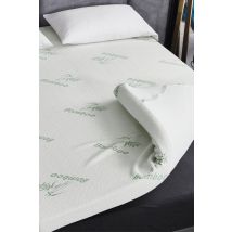 Ezysleep Super Soft Bamboo Memory Foam Mattress Topper 2 Inch in White | Size: King