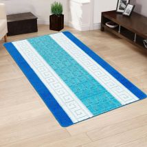 Smart Living Heavy Duty Machine Washable Hallway Kitchen Non Slip Door Mat in Blue | Size: 50cm x 80cm