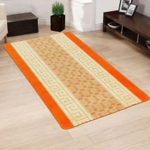 Smart Living Heavy Duty Machine Washable Hallway Kitchen Non Slip Door Mat in Orange | Size: 50cm x 80cm