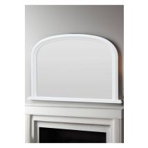 Yearn Mirrors Overmantle Arched Contemporary Mirror White 112(w)x77cm(h)