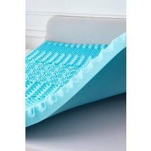 Ezysleep 10cm Cooling 7 Zone Memory Foam Mattress Topper in Blue | Size: Double