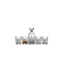 Galway Crystal 'Inisheer' Decanter Set -Decanter & 4 D.O.F in Clear