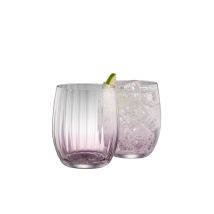Galway Crystal Erne' Amethyst Tumbler Set of 2 in Clear