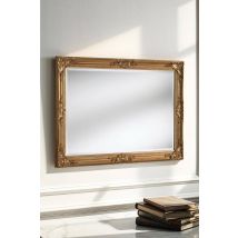 Yearn Mirrors Decorative Gold Mirror 104 x 74cm in Metallic Gold