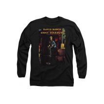 Men David Bowie Ziggy Stardust Album Mens Long Sleeve T-Shirt, Black | Size: Small