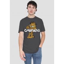 Men Garfield Retro Garf T-Shirt , Charcoal | Size: 3X-Large
