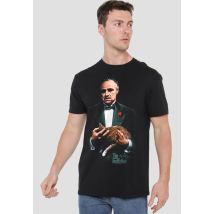 The Godfather Men Godfather Painted Poster T-Shirt, Black | Size: 3X-Large