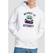 Men South Park Respect Hoodie, White | Size: Small