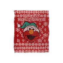 Sesame Street Elmo Ugly Christmas Sweater Silky Touch Super Soft Throw Blanket 152 X 127 cm in White