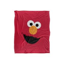 Sesame Street Elmo Face Silky Touch Super Soft Throw Blanket 152 X 127 cm in White