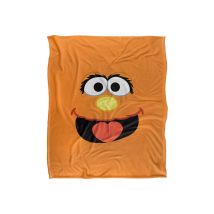 Sesame Street Murray Face Silky Touch Super Soft Throw Blanket 152 X 127 cm in White